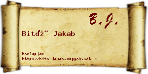 Bitó Jakab névjegykártya